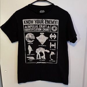 Star Wars Black and White Enemy Chart Tee